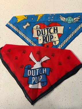 Dutch Bros Dutch Pup Blue and Red Dog Bandanas